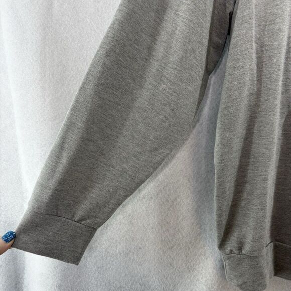 Rebel Wilson for Torrid Gray Patchwork Sweatshirt Size 2 (18/20) Koala Cool Lips - Picture 5 of 8